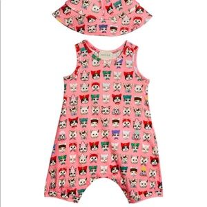 Gucci Baby “Cat” Romper w/Hat